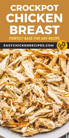 Don't miss out on this crockpot chicken breast recipe! Moist, tender, and juicy, it's such a yummy chicken dinner. So, learn how to make shredded chicken in the slow cooker for tacos, sandwiches, enchiladas, and other easy meals!