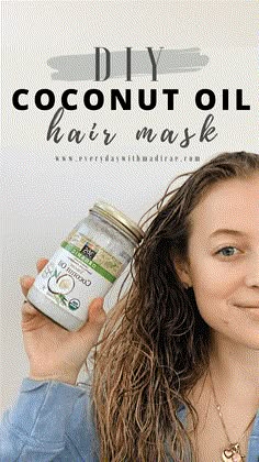Make A Hair Mask, Applying Coconut Oil To Hair, How To Use Coconut Oil On Hair, Coconut Oil Hair Mask For Growth, All Natural Hair Mask, Hair Mask For Dry Ends, Hydrate Hair Diy, Homemade Curly Hair Mask, Diy Hair Conditioner Recipes