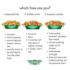three different types of french fries are shown in this chart, which one is the best?