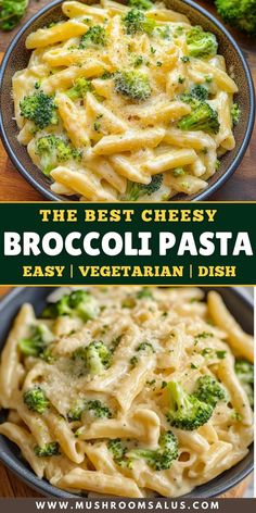 the best cheesy broccoli pasta is easy and vegetarian dish