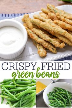 crispy fried green beans with ranch dip