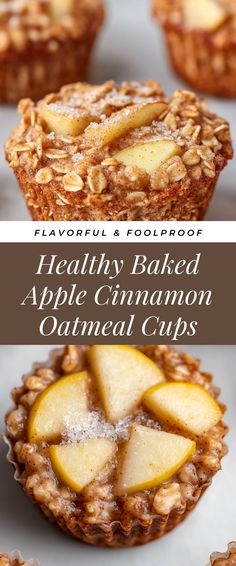 Image for Healthy Baked Apple Cinnamon Oatmeal Cups