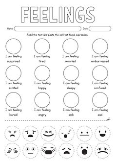 feelings worksheet for kids to help them learn how to say the word's