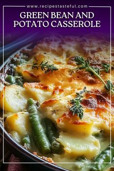 Green Bean Casserole With Potatoes, Green Bean Bacon Potato Casserole, Green Bean And Potatoes Recipes, Green Bean And Potato Recipes, Chicken Green Beans And Potatoes Casserole, Bacon Green Bean Scalloped Potato Casserole, Green Bean And Potato Casserole Recipe, Chicken Potato Green Bean Casserole, Potato And Green Bean Casserole