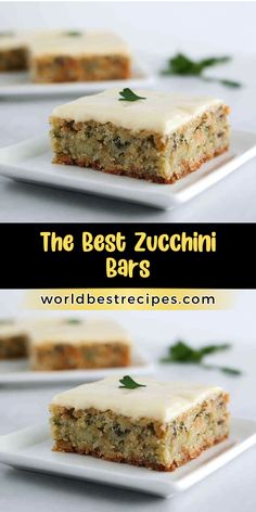 the best zucchini bars are made with fresh herbs