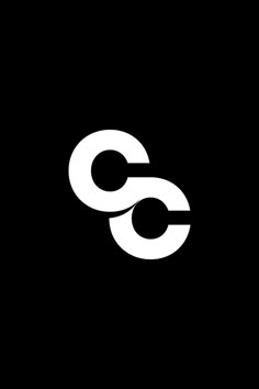 a black and white logo with the letter c in it's center, on a dark background