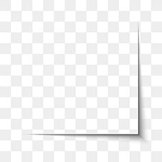 a piece of white paper with the corner cut out to show it's shadow