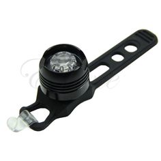 a black bicycle light on a white background