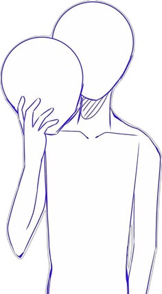 the back of a person's head with one hand on their face and another hand in