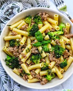 This Italian sausage and broccoli pasta is a hearty, satisfying dinner that you can make in under 30 minutes. Get the recipe plus more 30-minute recipes at UrbanBlissLife.com. Italian Sausage And Broccoli Recipes, Ground Sausage And Broccoli Recipes, Sausage And Broccoli, Sausage And Broccoli Pasta Recipes, Italian Sausage Broccoli, Pasta With Italian Sausage And Broccoli, Sausage Pasta And Broccoli, Pasta With Broccoli And Sausage, Spicy Sausage Broccoli Pasta
