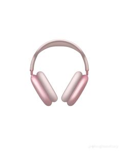 pink headphones on a white background