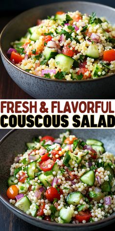 fresh and flavorful couscous salad in a bowl