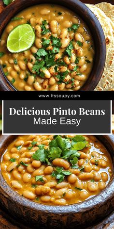 delicious pinto beans made easy with cilantro, parsley and fresh cilantro