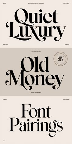three different types of font that appear to be in different styles and sizes, with the same