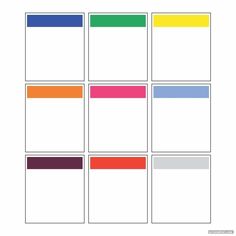 Template For Game Cards