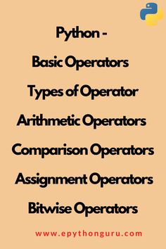 the different types of operators are shown in this graphic style, including numbers and symbols