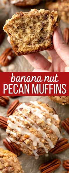 banana nut muffins pecan streusel