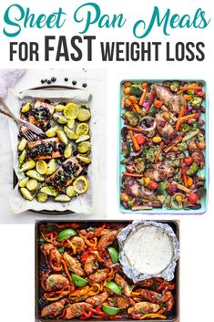 15 Sheet Pan Meals for Fast Weight Loss - Nikki's Plate Clean Sheet Pan Meals, Low Calorie Sheet Pan Meals, Sheet Pans Healthy, Low Fat Sheet Pan Dinners, Bariatric Sheet Pan Meals, Macro Sheet Pan Meals, Kept Sheet Pan, Macro Friendly Sheet Pan Recipes, Macro Friendly Sheet Pan Meals