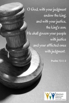 a wooden judge's gavel sitting on top of a table next to a quote