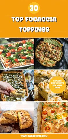 the top focaccia toppings are shown here