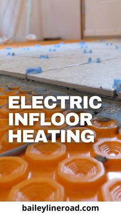 an electric infloor heating unit with the words, electric infloor heating