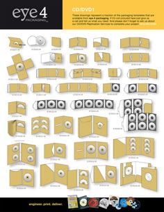 an image of cardboard boxes with different types of packaging on it and instructions to make them