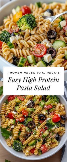 Image for Easy High Protein Pasta Salad