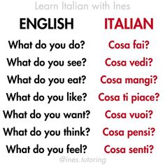 an italian language poster with the words, learn italian with lines what do you do?