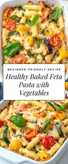 Image for Healthy Baked Feta Pasta with Vegetables