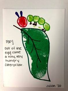the very hungry caterpillar was drawn on paper