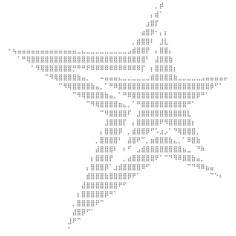 a star made up of dots on a white background