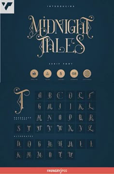 the midnight tales font and numbers