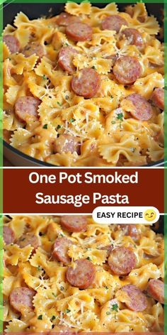 Discover the ultimate one-pot meal with this Smoked Sausage Pasta recipe. Featuring hearty smoked sausage, tender bow tie pasta, and a creamy tomato sauce, this easy dinner is packed with flavor and ready in just 30 minutes. Perfect for busy weeknights, this dish combines convenience with comfort, and the addition of cheddar cheese makes it extra satisfying. Ideal for families and meal prepping! 
