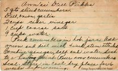 an old handwritten note with writing on it