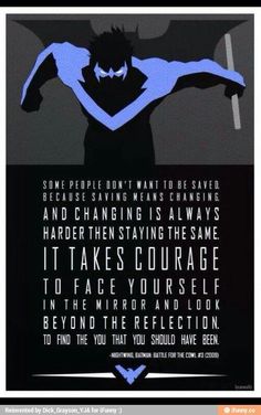 the batman quote is shown in blue and black, with an image of his arms stretched out