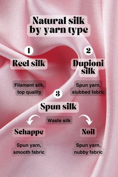 a pink satin fabric with instructions for how to use it