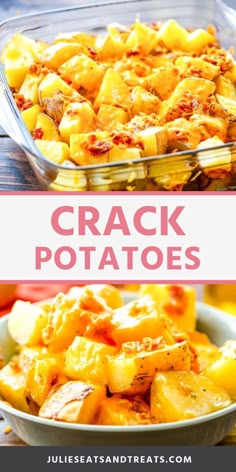 My whole family loved these! Quick Potato Recipes Side Dishes, Fast Potato Side Dishes, Potato Side Dishes Crockpot Easy Recipes, Crazy Potatoes Recipe, Trash Potatoes Recipe, Cracked Potatoes, Easy Potato Side Dishes, Cracked Potatoes Recipe, Cracked Out Potato Casserole