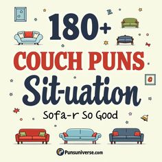 Get ready to lounge in laughter with these 180+ couch puns that are too good to be true! Whether you're a couch potato or just looking to add some comfy humor to your day, these sit-uation puns will have you rolling on the floor (or at least on the sofa)! It's time to kick back and get punny! #puns #funny #humor #sofa #couchlife #wordplay #laughter #funnymemes #couchpotato Funny Furniture Jokes, Funny Furniture, Sofa King, Cuddling On The Couch, Cute Puns, Couch Potato, Supportive Friends, Word Play, Puns