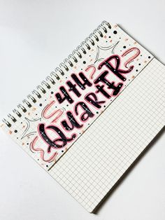 a spiral notebook with the words happy birthday written on it