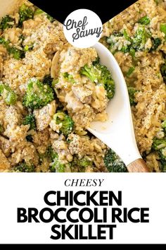 the chicken broccoli skillet is ready to be eaten