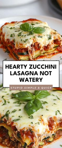 Image for Hearty Zucchini Lasagna Not Watery