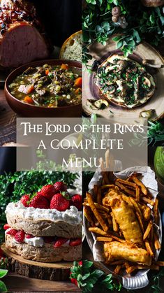 the lord of the rings is a complete menu for this christmas feast, and it's full of delicious appetizers
