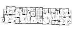 the floor plan for an apartment with two floors and three levels, which are connected to each
