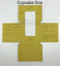 the cupcake box is cut out and ready to be made into an origami