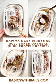 how to make cinnamon roll baked oatmeal high protein recipe