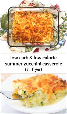 low carb and low calorie summer zucchini casserole