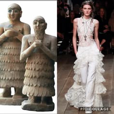 3000 Bc Fashion, Ancient Civilization Fashion, Sumerian Dress, Ancient Sumerian Dress, Mesopotamia Outfit, Ancient Sumerian Fashion, Mesopotamian Fashion, Ancient Mesopotamia Outfit, Sumerian Fashion