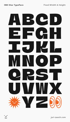 OBO Star is a fat, subtly flared display typeface with a not so subtle groove factor. It is the first installment of the OBO series, a font collection based on a square. Every character is mapped to a 1x1 ratio which allows for horizontal and vertical settings alike. Or mixed, like crosswords.