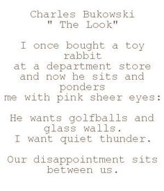 an image of a poem written by charles burowski