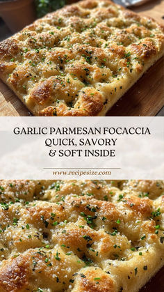 garlic parmesan focaccia quick savory and soft inside